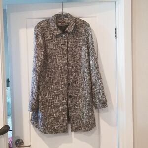 Adrienne Vittadini Tweed Coat Size 10